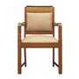 Vintage Armchair Oak Velvet Brown 1950s 0
