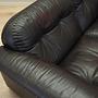 2-Sitzer Sofa Leder Dunkelbraun 1970er Jahre 8