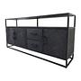 Verona Kleiderschrank Mangoholz Metall Schwarz 2