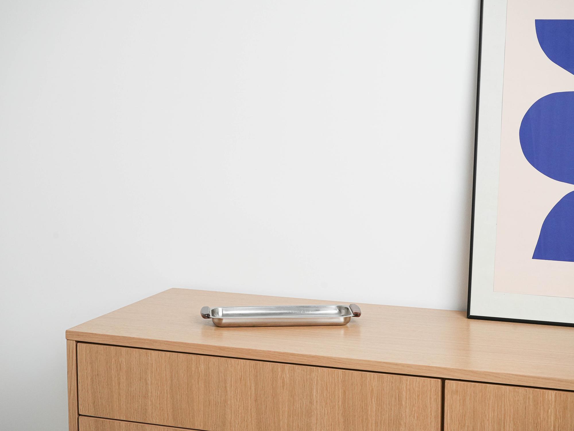 Stainless steel tray 1970s 5