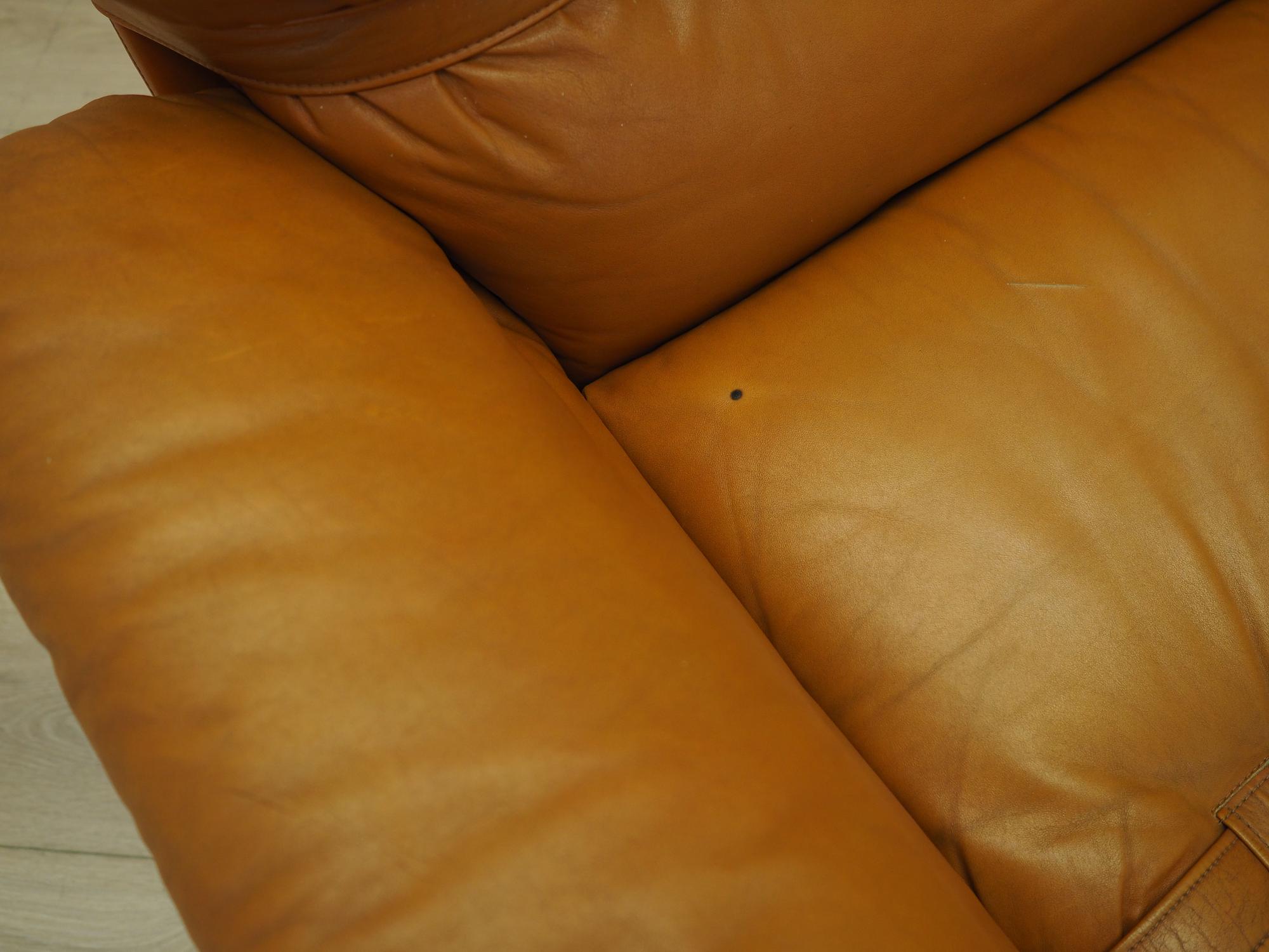 Armchair Leather Brown 1960s 10