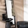Hocker Leder Schwarz 2