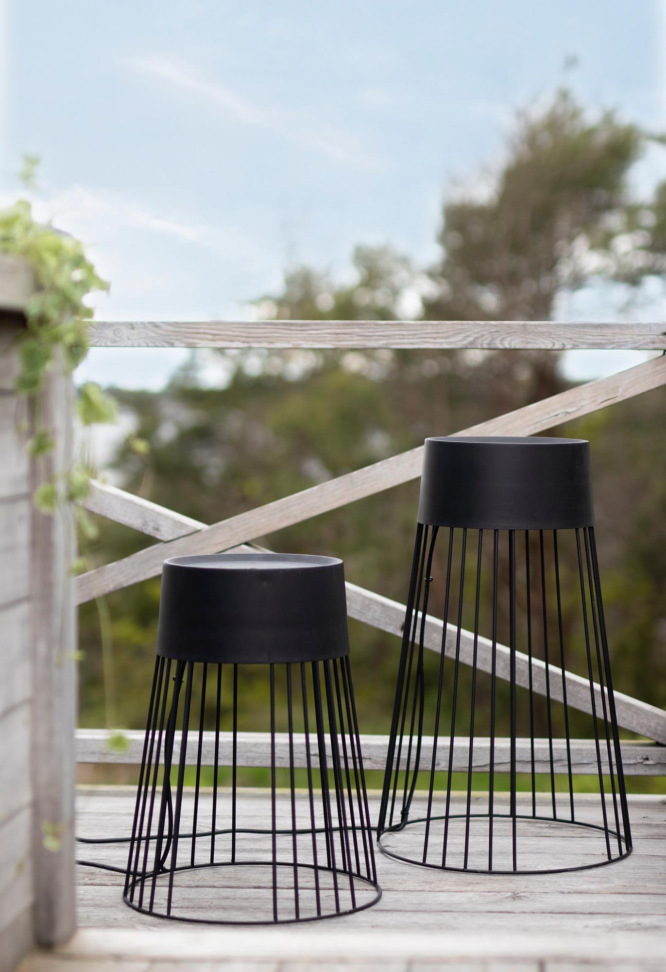 Koster 45 lampada da terra metallo nero IP44 3