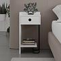 Sirius Bedside Table Left White 2