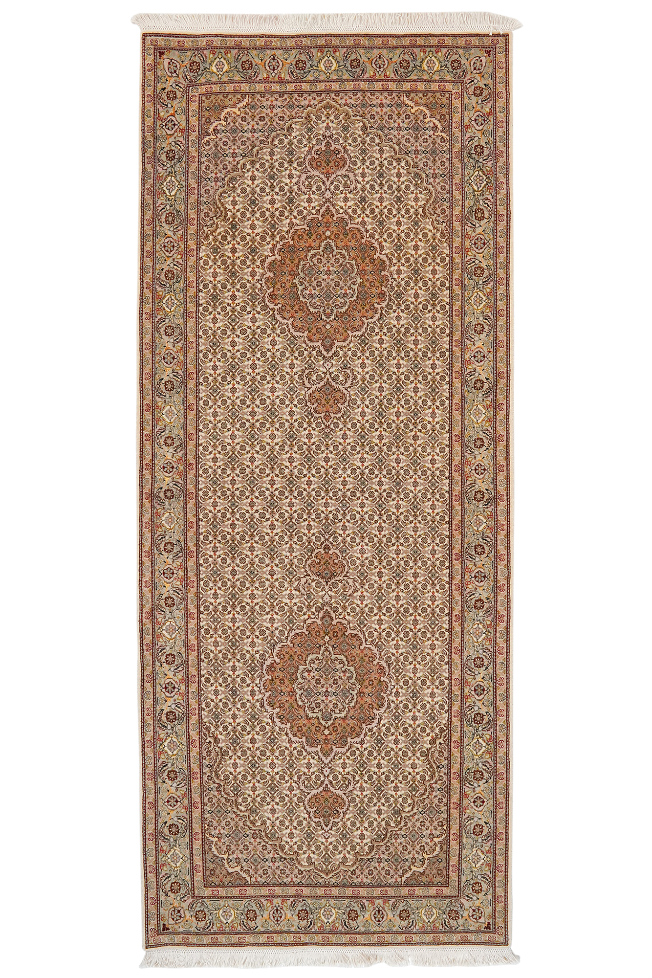 Tabriz 50M Teppich Wolle Beige Gemustert 0