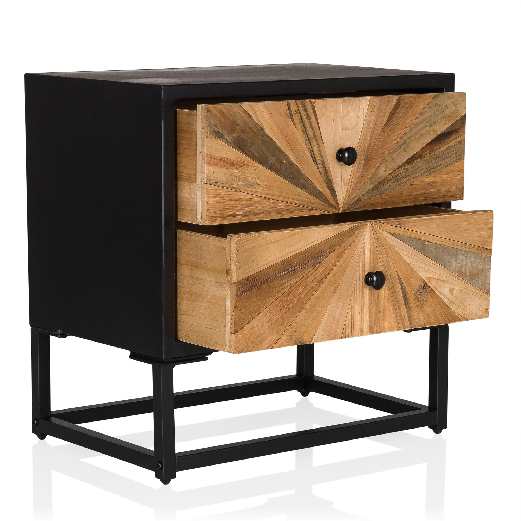 SANTJAGO BLACK SUN Side table fir wood 2