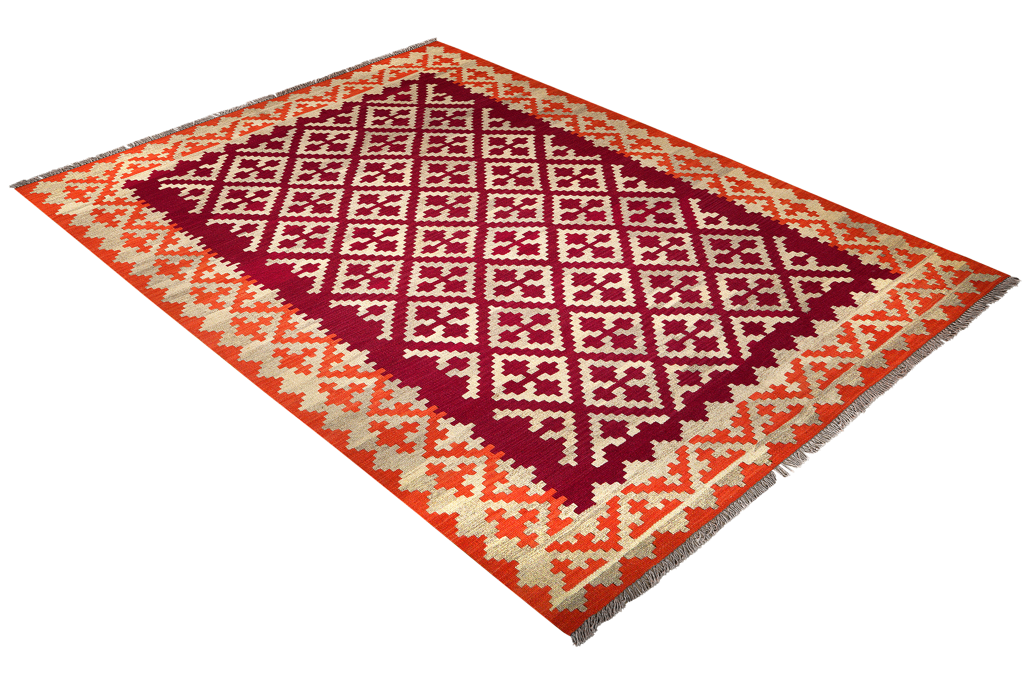 Kilim Gashgai Teppich Wolle Mehrfarbig 1