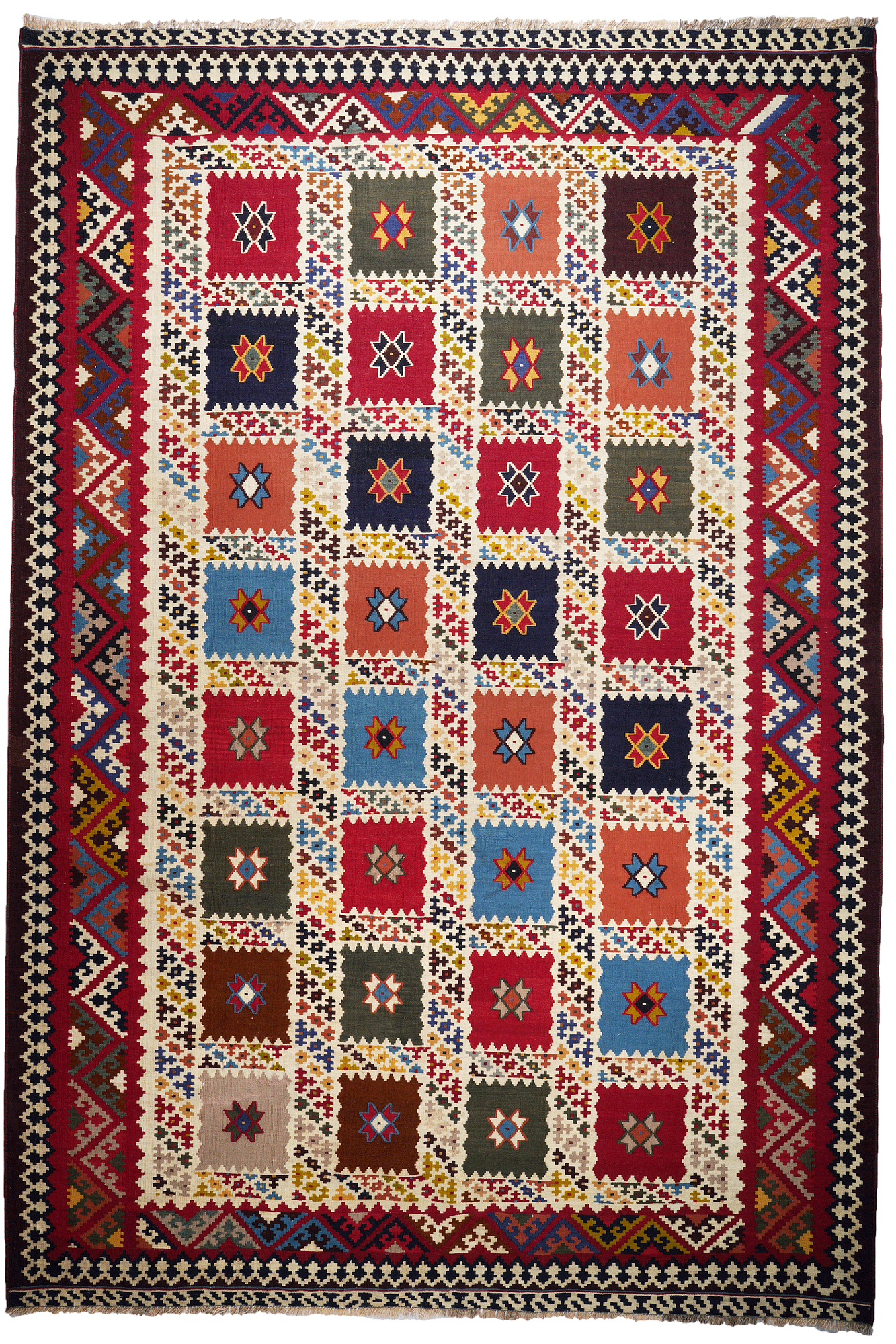 Kilim Gashgai Teppich Mehrfarbig 0