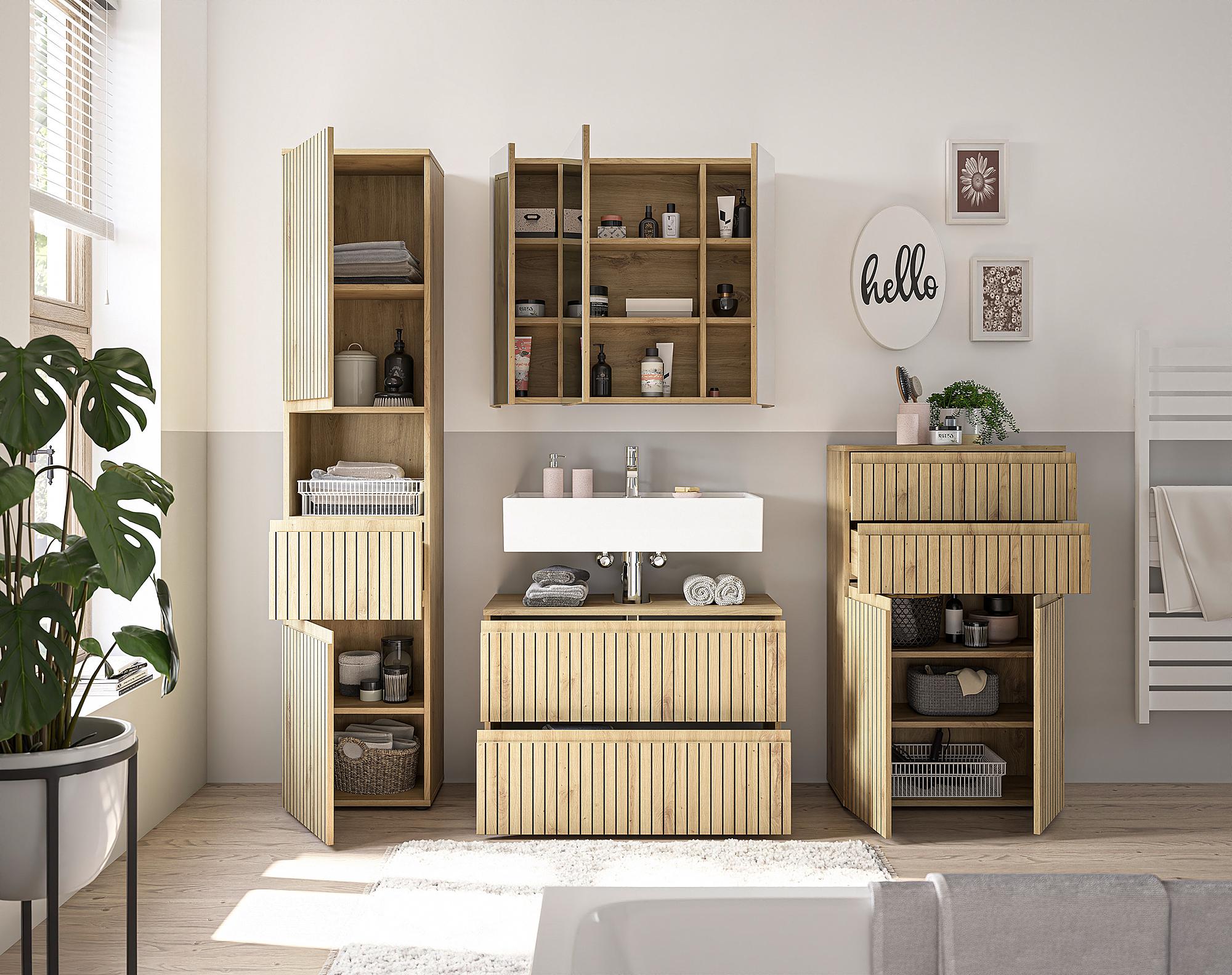 Rookerie Vanity Unit Artisan Oak Decor 80 cm 4