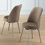 2x Pefa Chair Set Cappuccino and Chrome 1