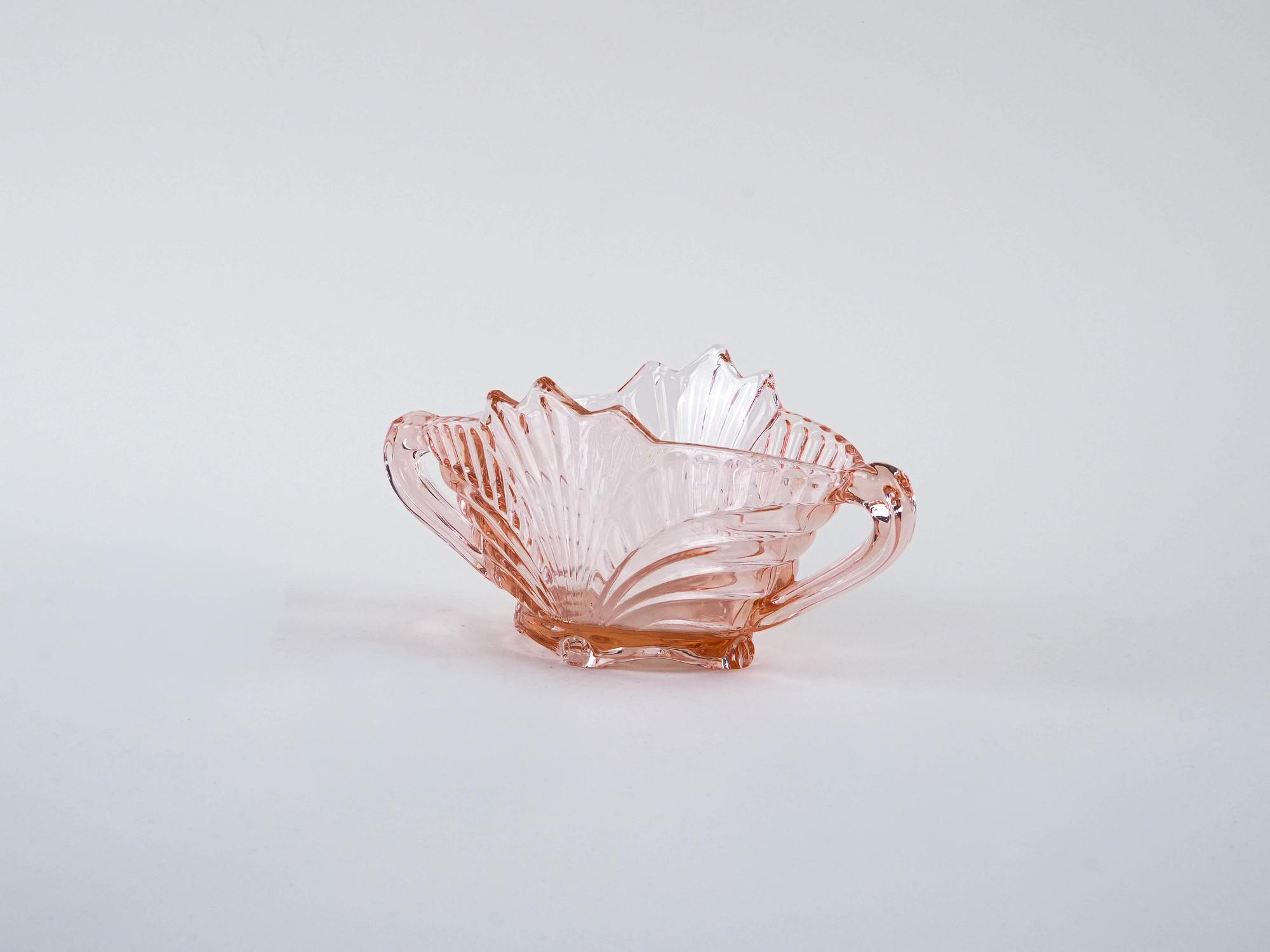 Glass bowl Pink 1970s 2