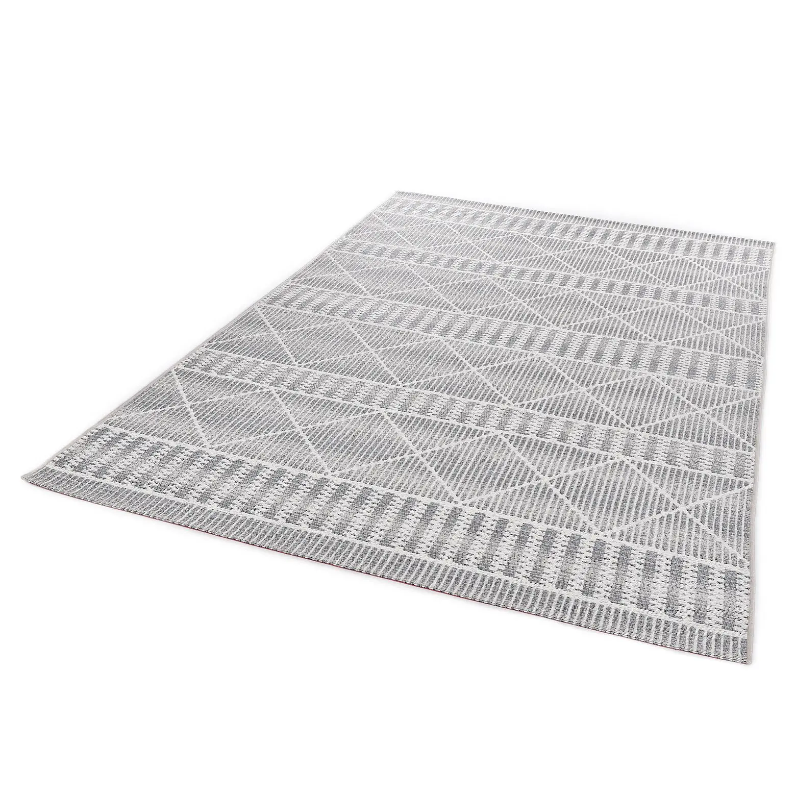 Funky Geometric Outdoorteppich Beige 1