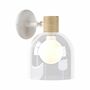 Wall lamp 1-flame metal clear glass 1