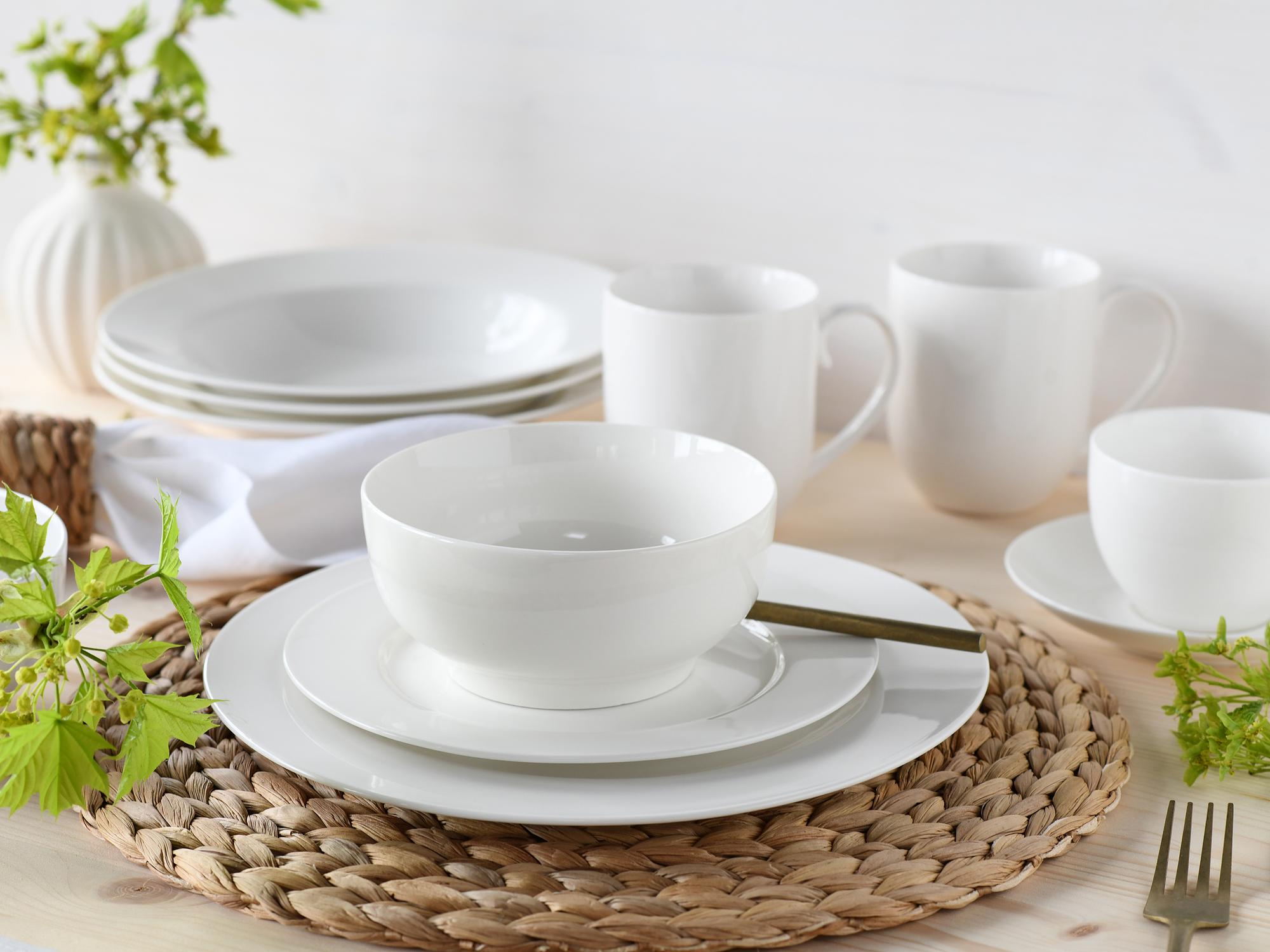 Combination Service Fleur Royal 42-piece Set White Porcelain 3