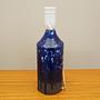 Tischlampe Keramik Blau 1960er Jahre 2