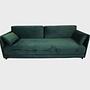 Chill by SLS Schlafsofa 3-Sitzer Velour Lux Dark Green 8