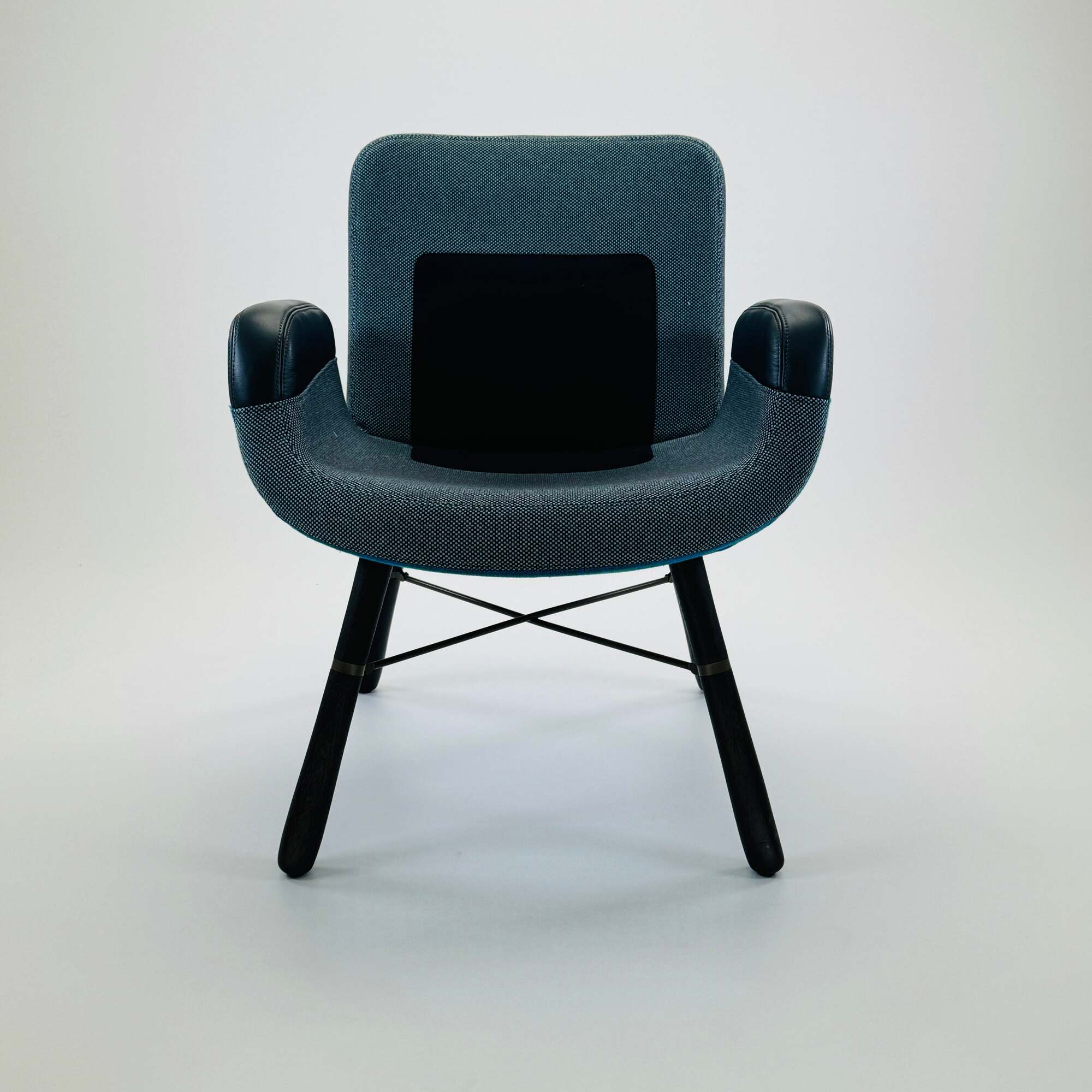 East River Chair Leder Blau 1