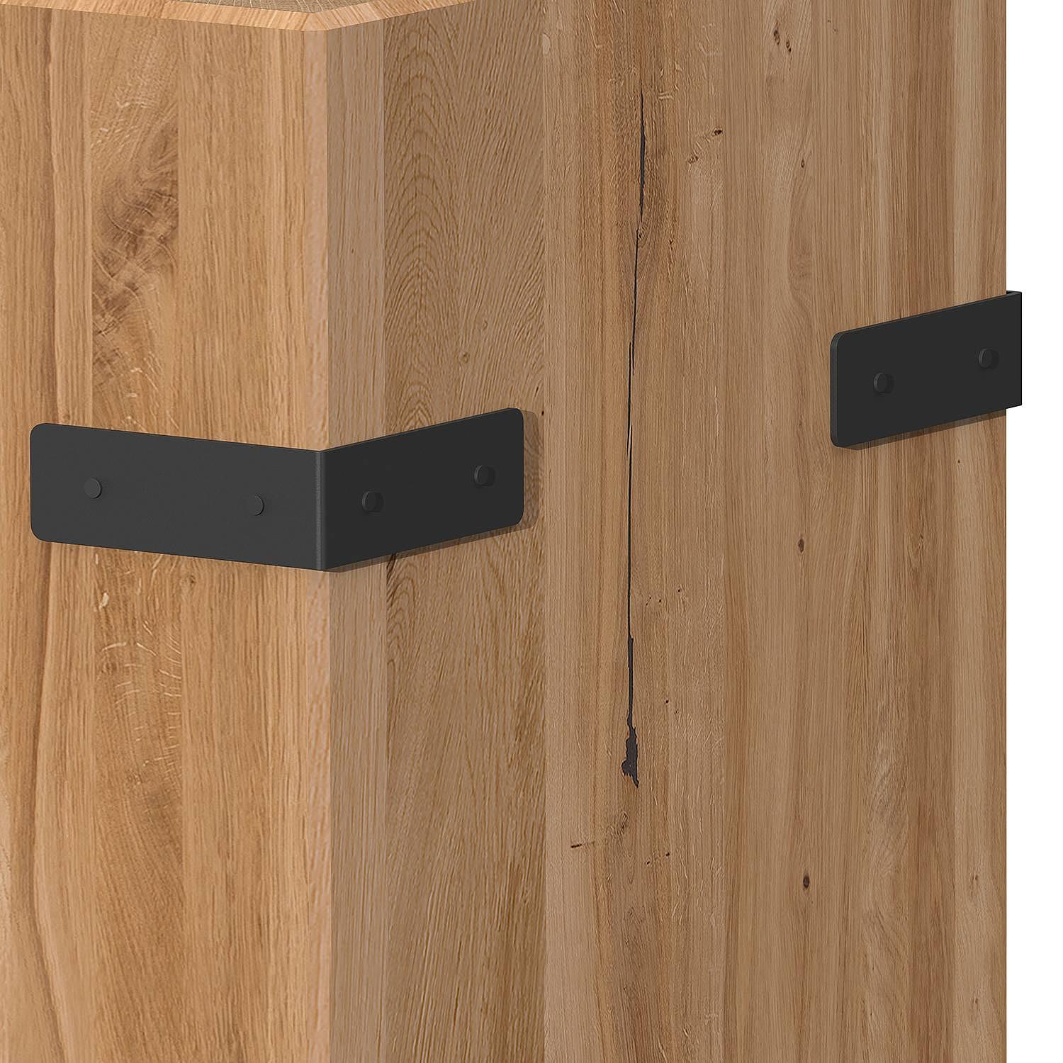 Nachtkommode Laveno II mit Zierwinkel Wildeiche massiv 4