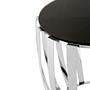 Yasmin Round Side Table Stainless Steel Silver Black 2