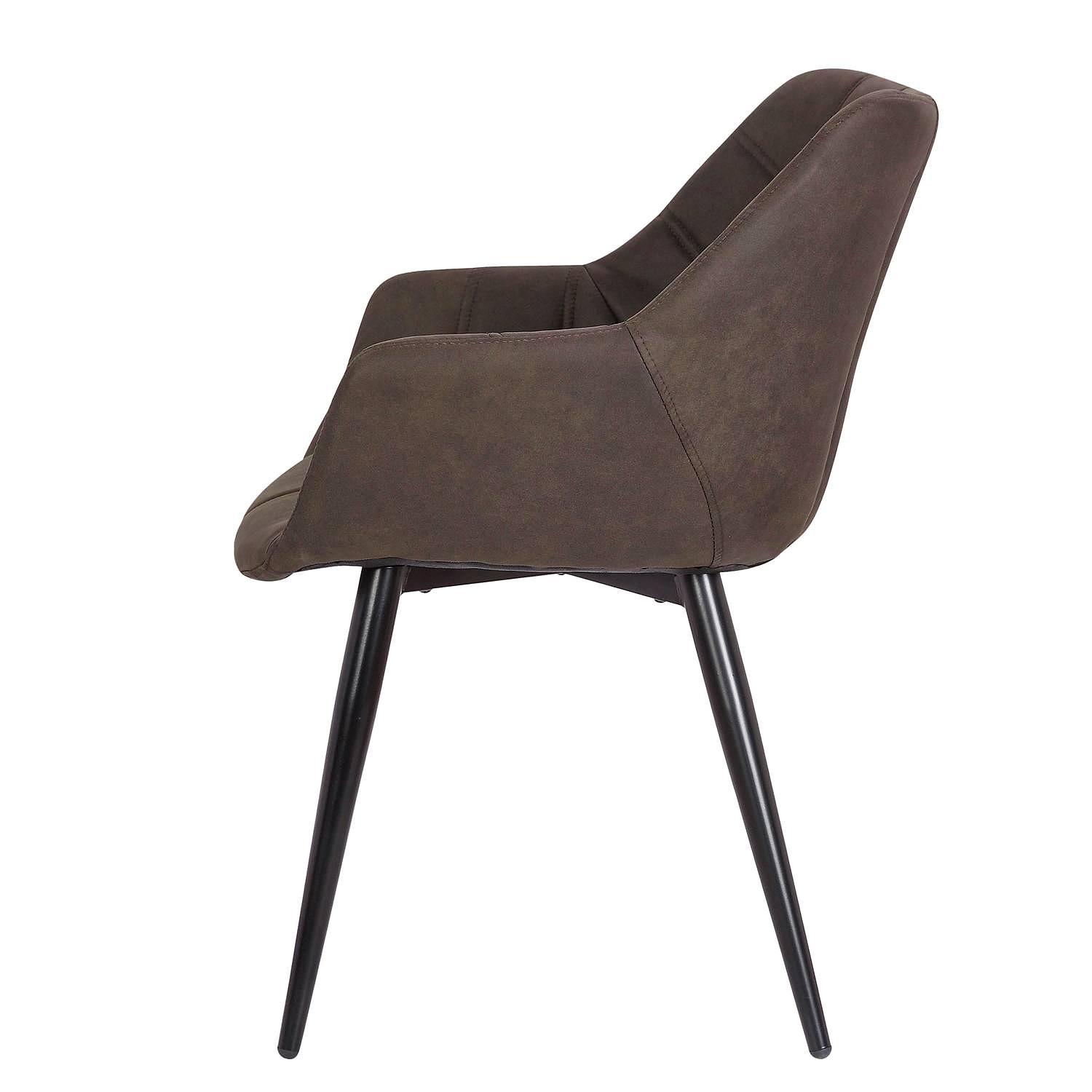 Armchair Lamppi II Microfiber Metal Espresso 4