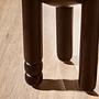 Walsa Mango Holz Säulen-Detail Runder Beistelltisch Schwarz 4
