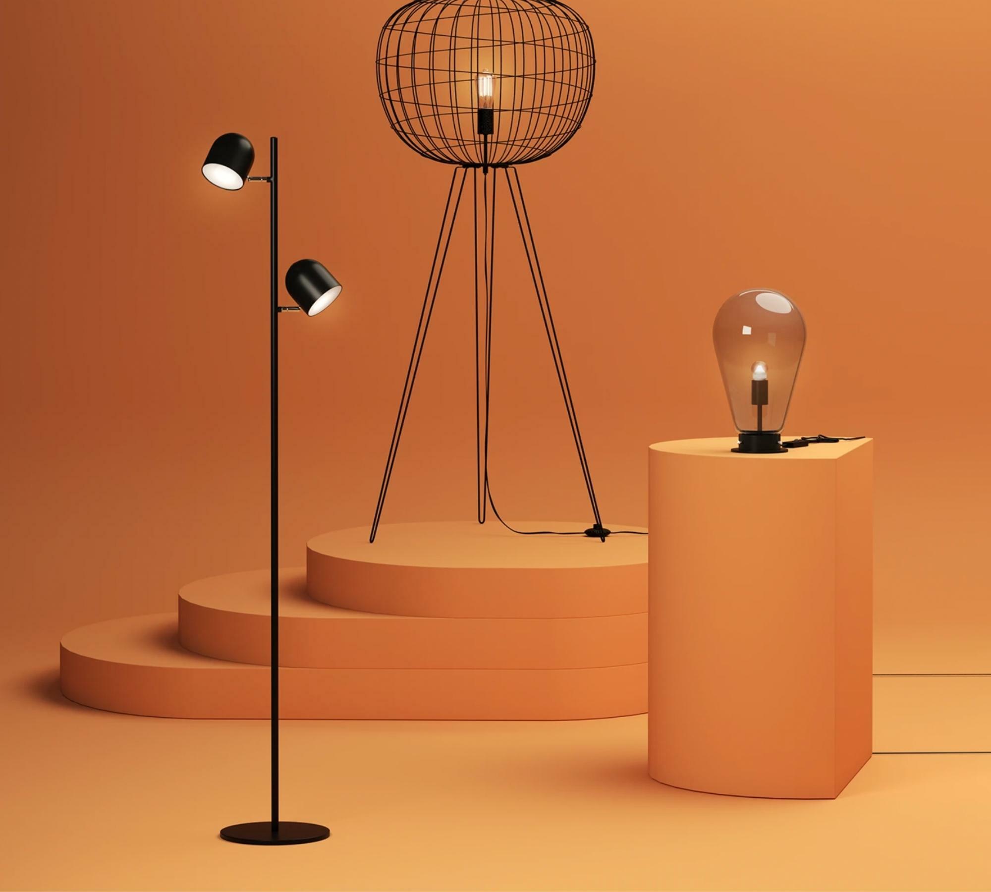 LED-Stehleuchte Jon Eisen 2-flammig Schwarz 6