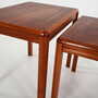 3x Vintage Side Table Teak Brown 1970s 5