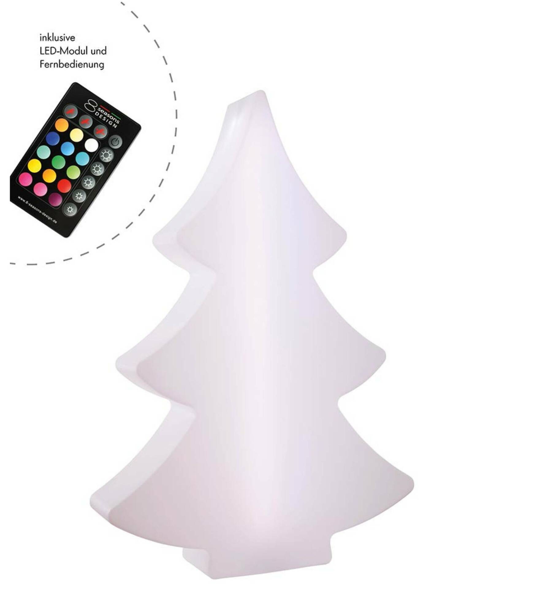 2x Weihnachtsbaumleuchten 78 & 113 cm Led Fernbedienung 5
