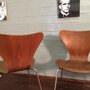 4x Vintage Arne Jacobsen 3107 Stuhl Schichtholz Braun 3