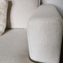 Tribeca Ecksofa Links Stoff Weiß Creme 1