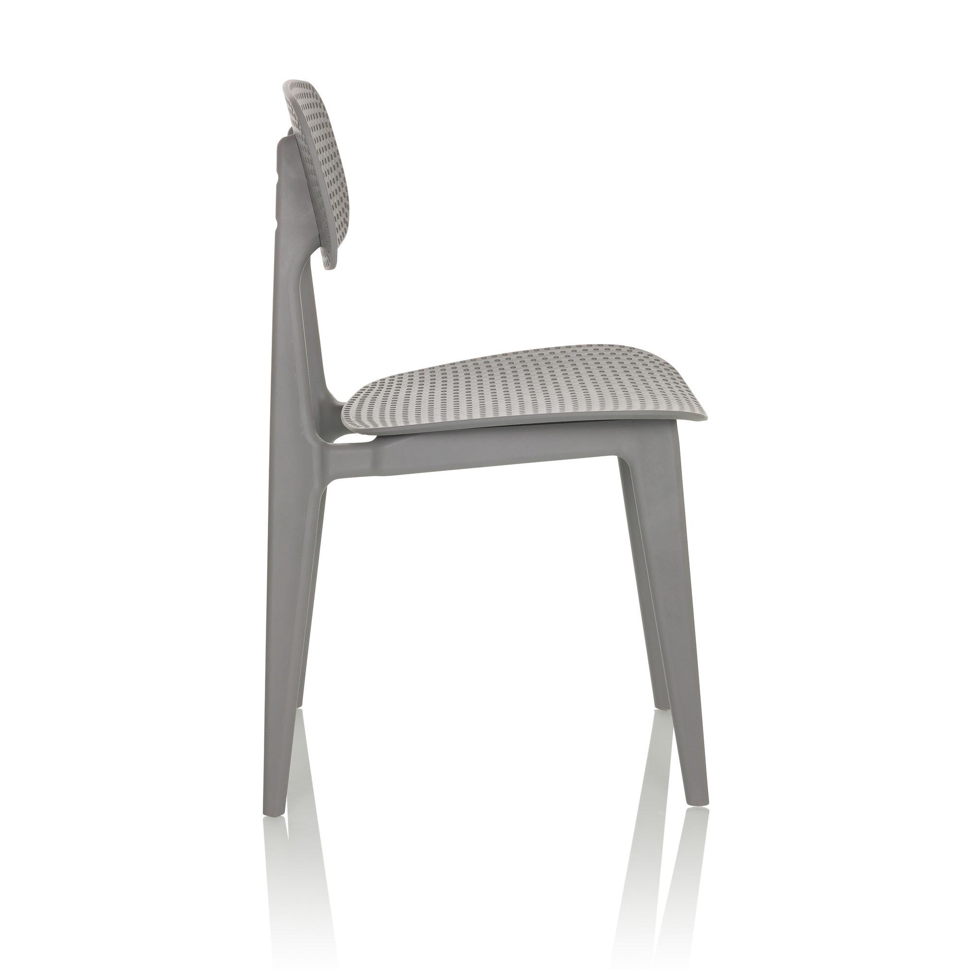 ARTIFO HOL Dining chair Stacking chair Plastic Grey 5