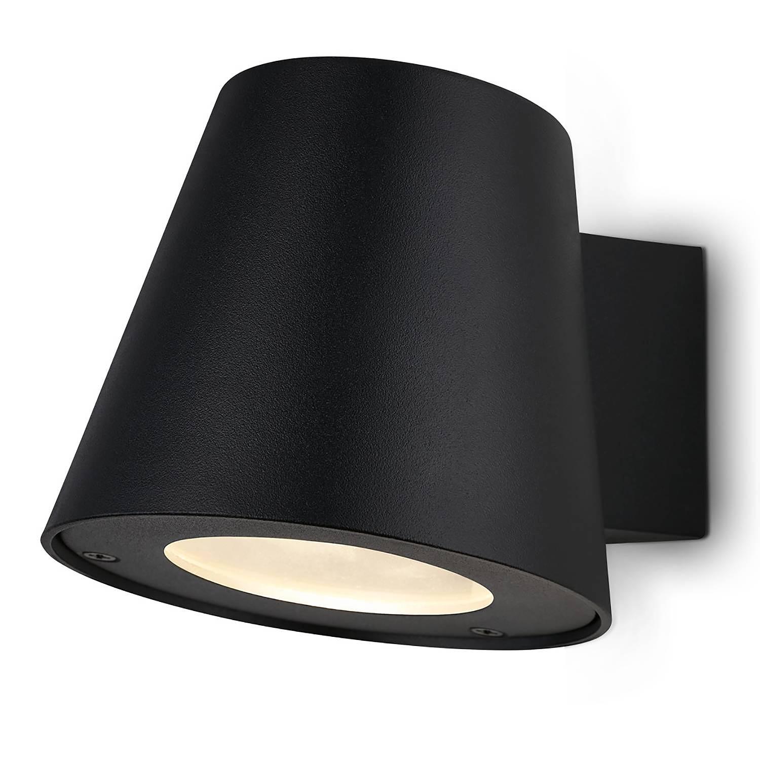 Naples LED outdoor wall light clear glass aluminum 1-light 0