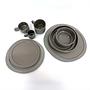 Set di stoviglie 5 persone ceramica grigio chiaro 1
