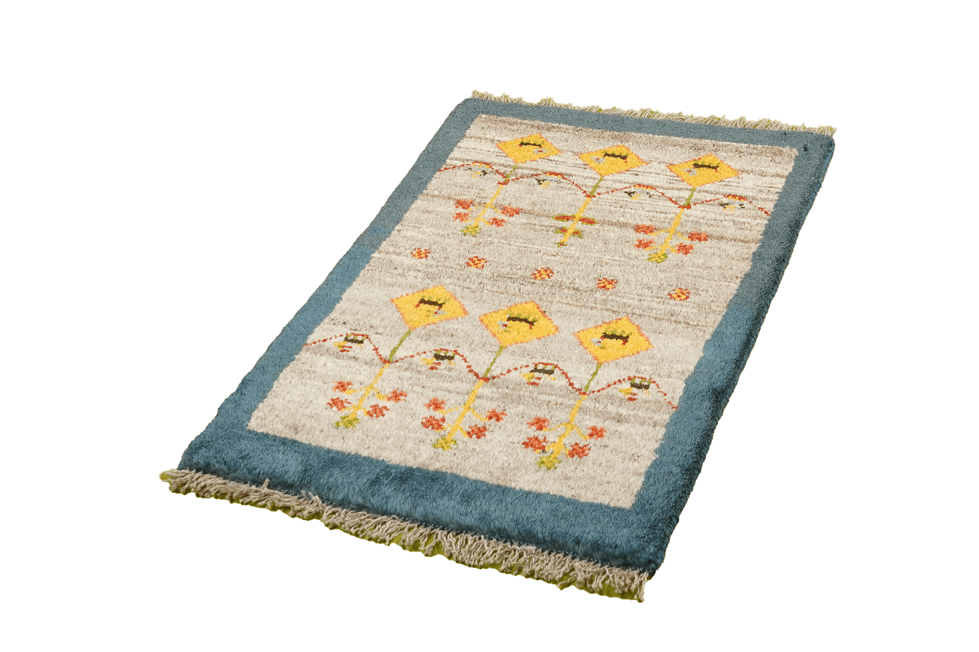 Gabbeh Teppich Wolle Grau 2