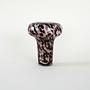 Leopard print glass vase brown 2