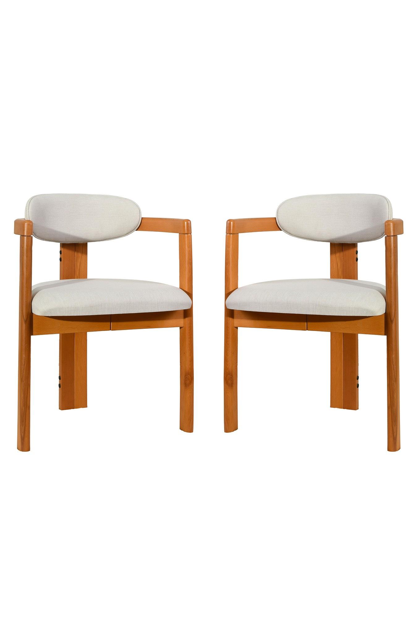 2x Touch Chair Wood Veneer Cream 6