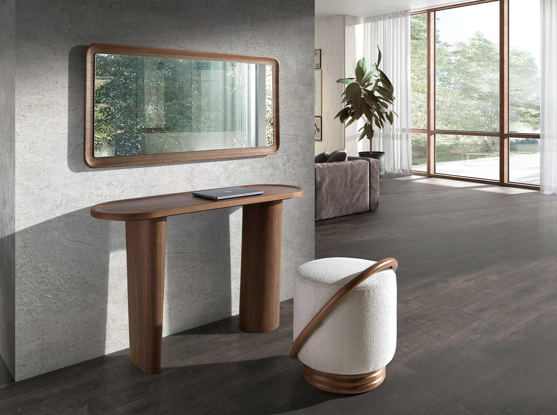 Ovaler Konsolentisch Nussbaum 2
