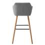 2x Barstuhl Textil Holz Grau 5