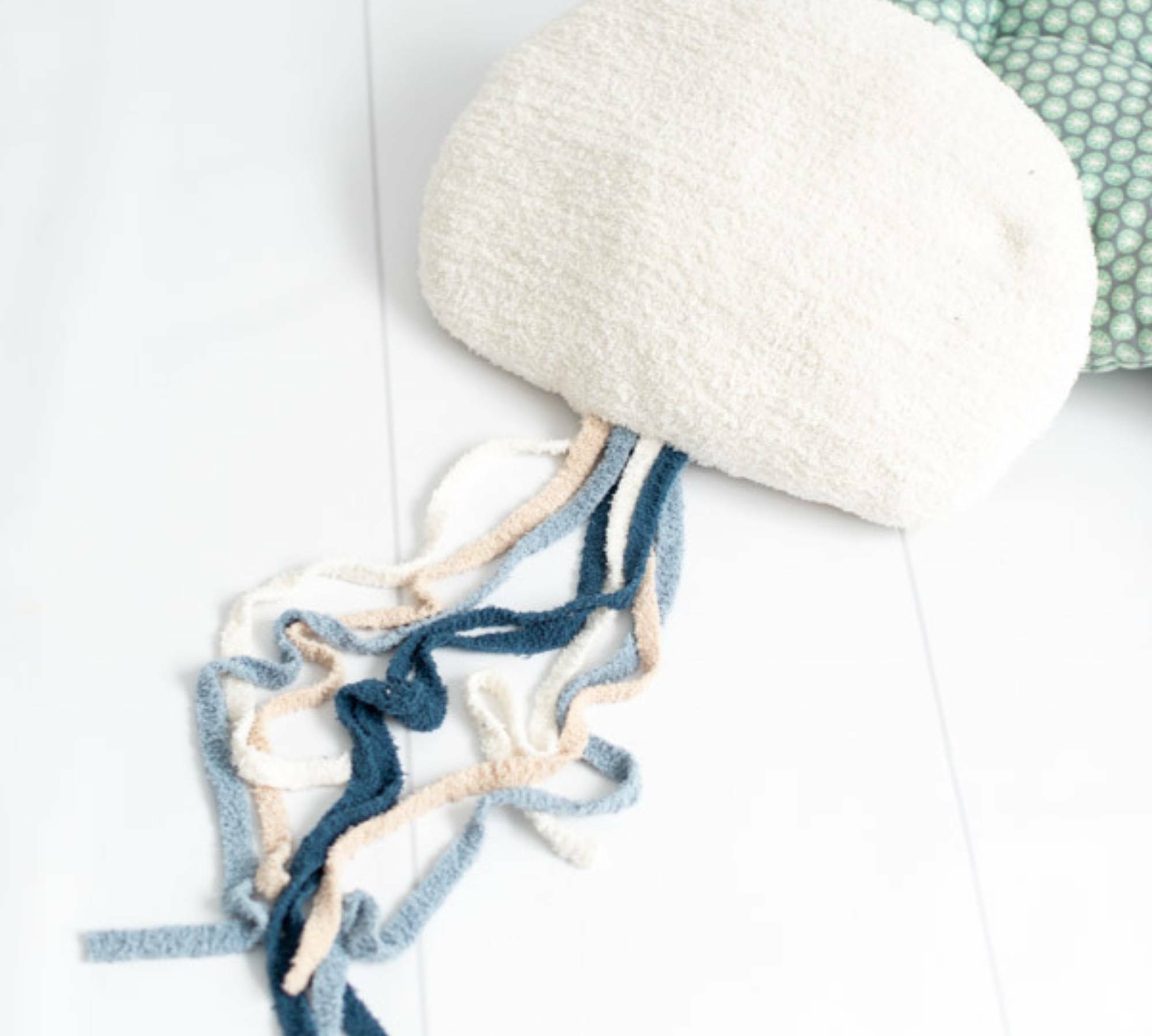 2x Jellyfish & Octopus Plush toy Cotton Blue White 3