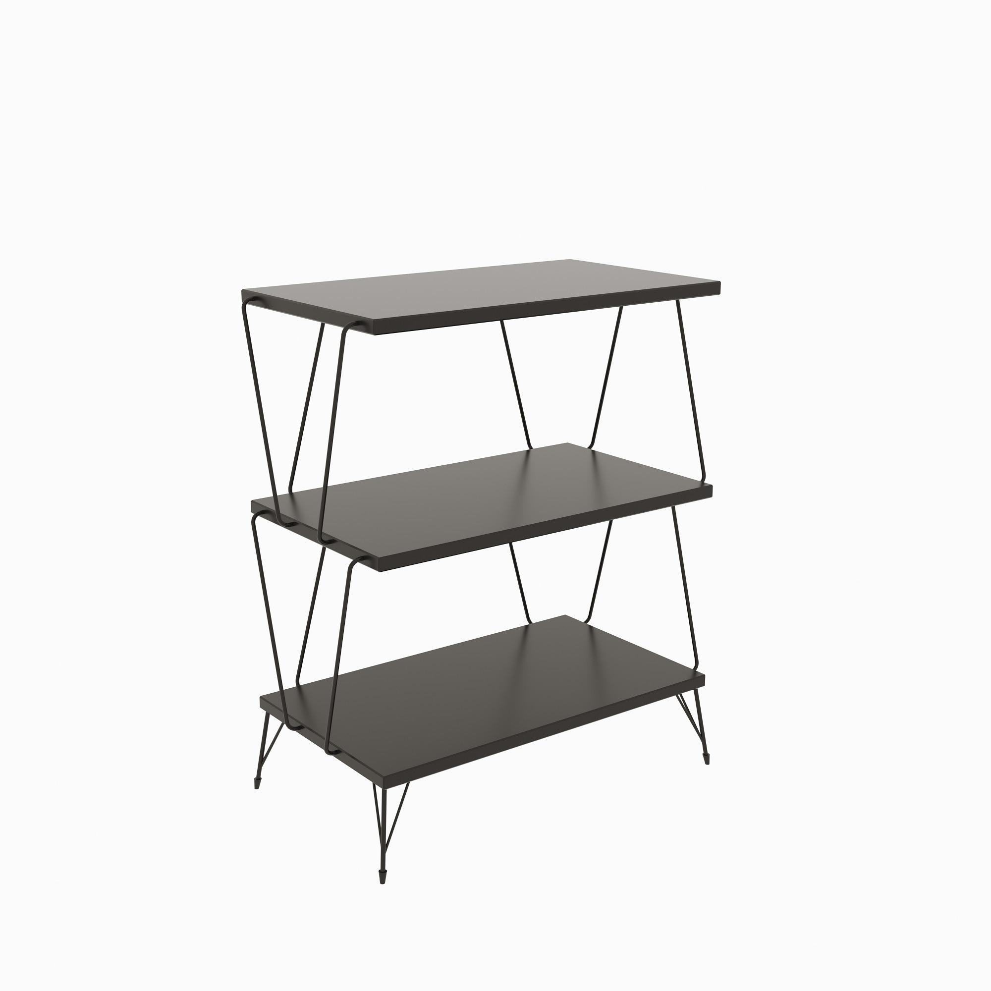 Lazandos Side Table Wood Veneer Anthracite 3