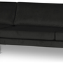 Portobello Sofa Récamiere Links Samt Metall Schwarz 0