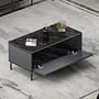 Coffee table wood veneer anthracite 5