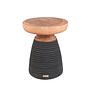 The side table End Black Natural ø40cm 0