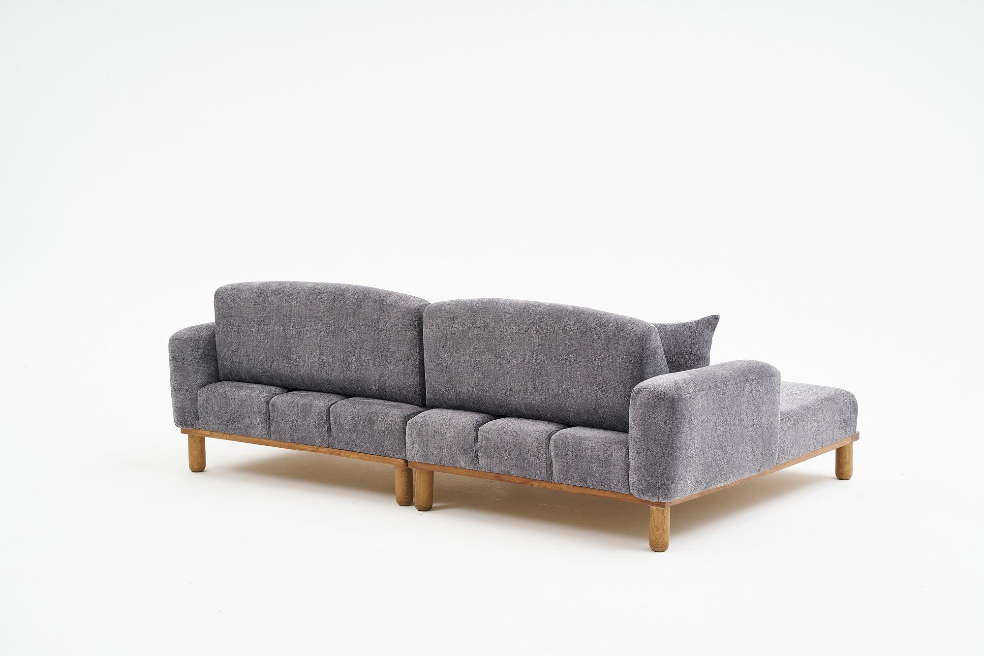 Rens Sofa Récamiere Links Grau 4