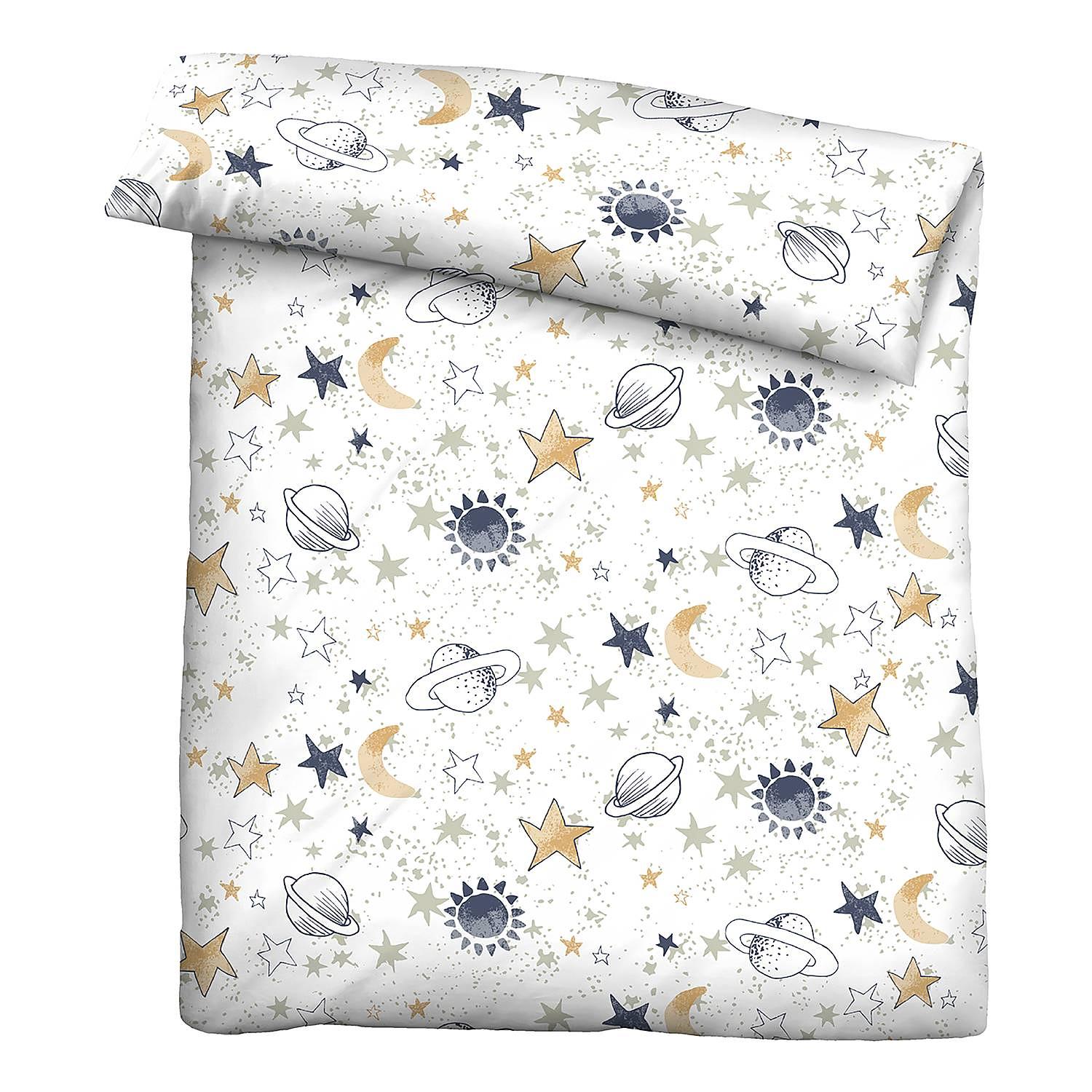 Universe Bedding Cotton White 135x200cm Pillow 80x80cm 3