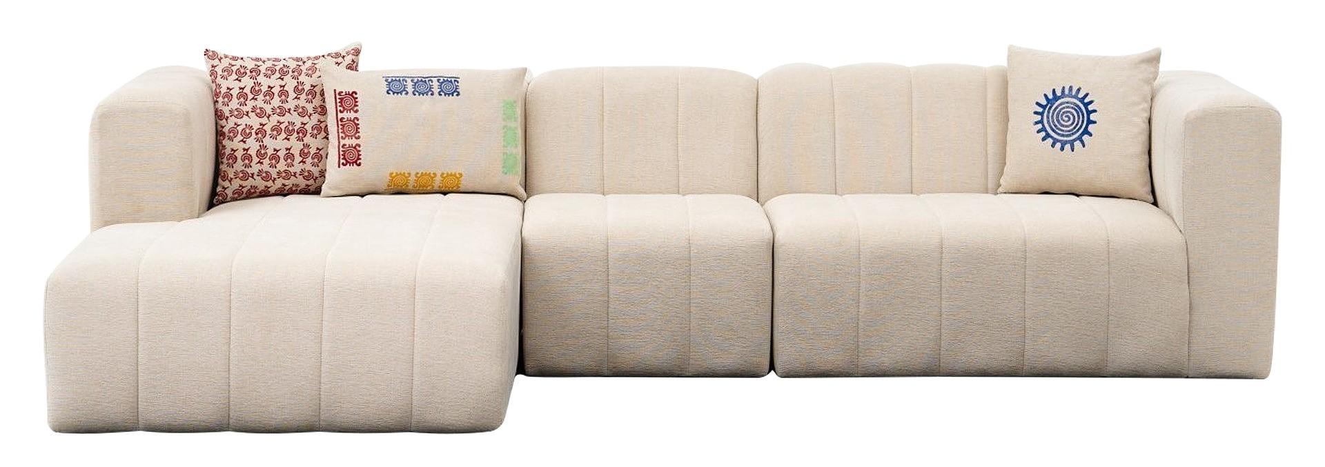 Beyza Sofa Récamiere Links Creme 9