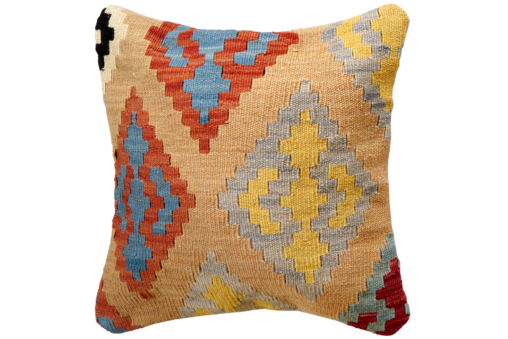 Kilim Kissenbezug Wolle Mehrfarbig 0