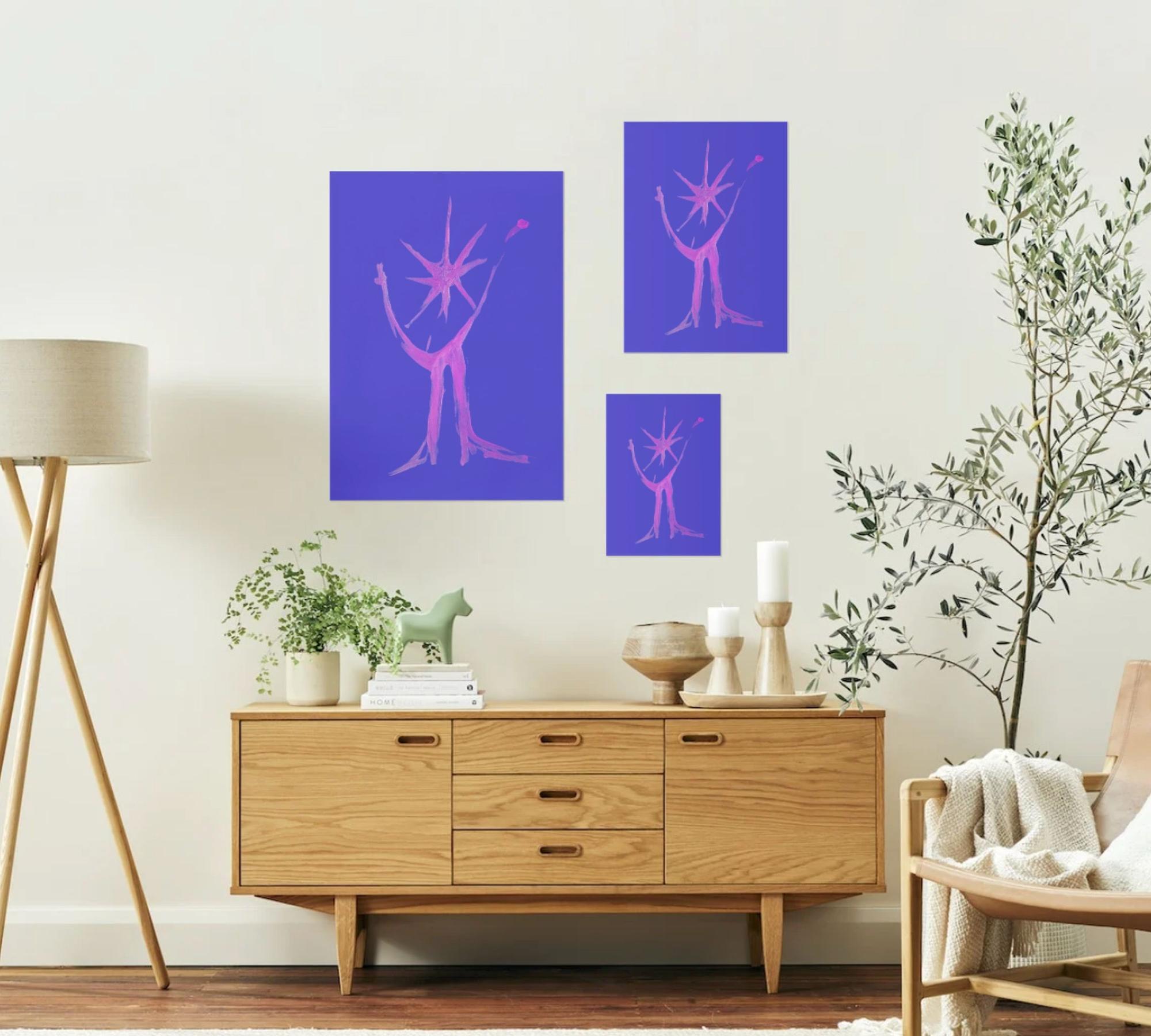 Amuleto Azzurro Kunstdruck Mehrfarbig 5