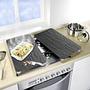 Abdeckplatte Schiefer 2er Set Glas Schwarz 40x52 cm 2