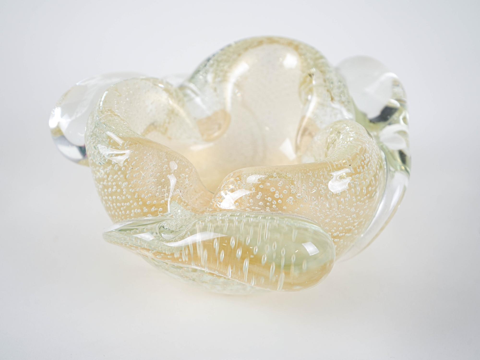 Ashtray Murano glass Yellow 1960s 7